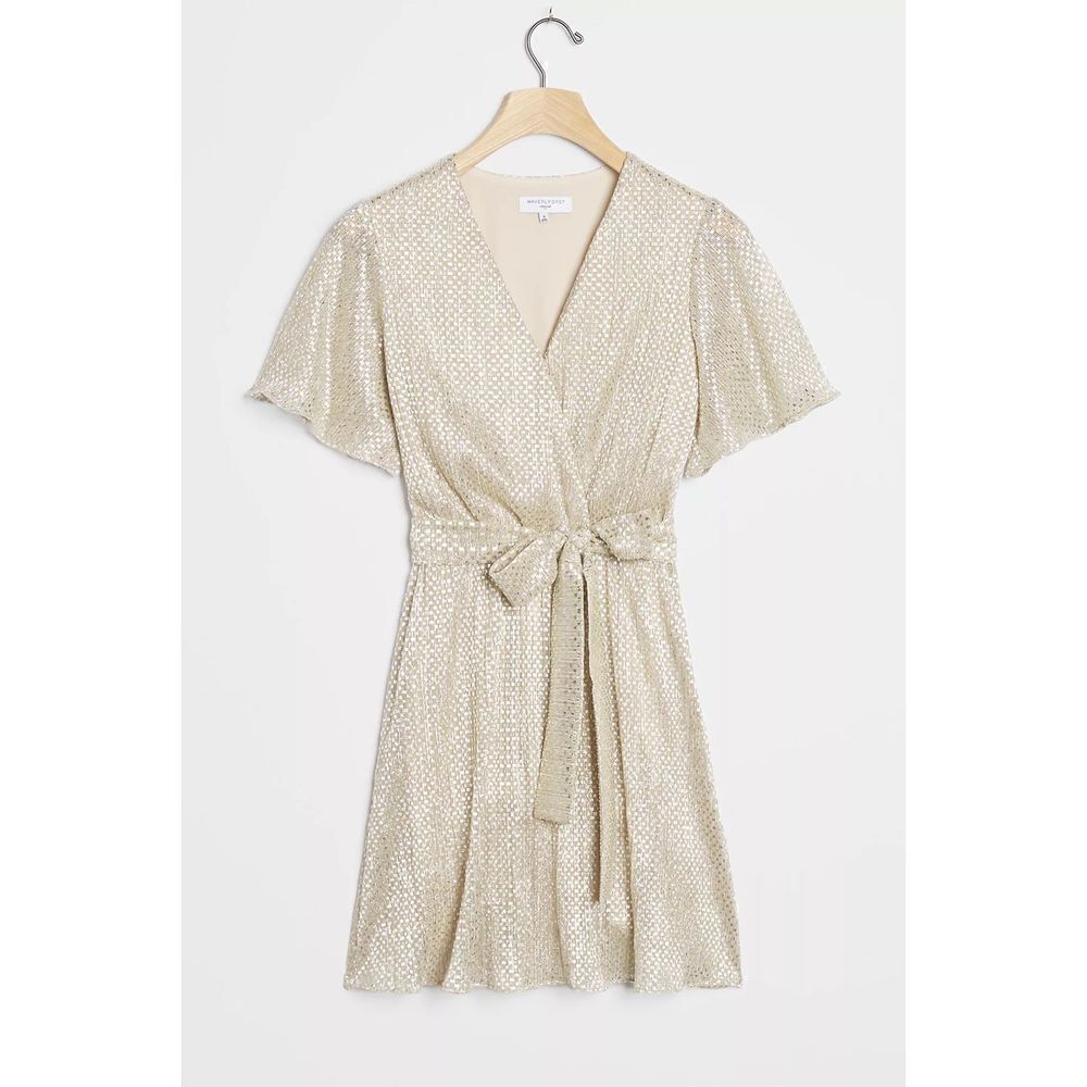 Anthropologie- Fante Shimmer Mini Dress